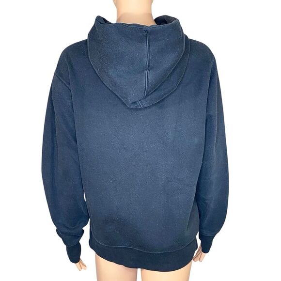 The North Face Black Gray Hoodie Womens Size Med Drawstring Hood with Pocket - Picture 3 of 3